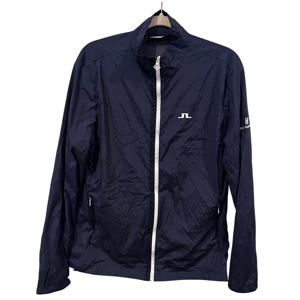 J.Lindeberg Navy Blue Full Zip Windbreaker Jacket Ojai Valley Inn Women Large